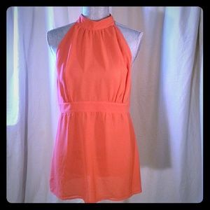 Michael Kors Soft Flowy Orange Top
